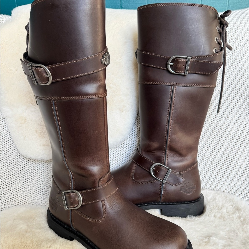Harley-Davidson® Women's Kirtland Ride Brown Motorcycle Boots D87307
